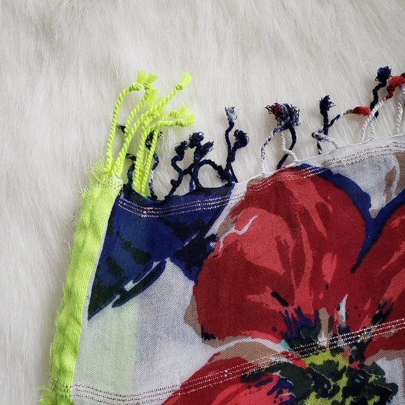 LOFT Neon Flower Scarf - Picture 8 of 8